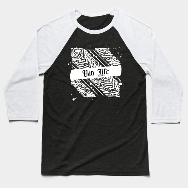 Van Life - Calligraphy Baseball T-Shirt by The Shirt Shack